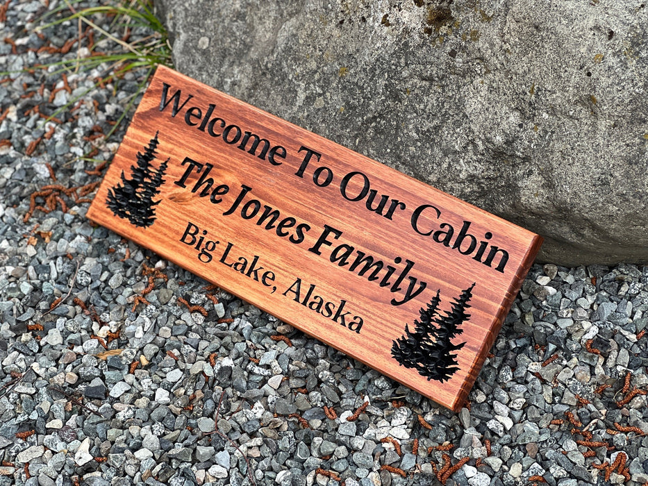 Rustic Cabin Welcome SIgn