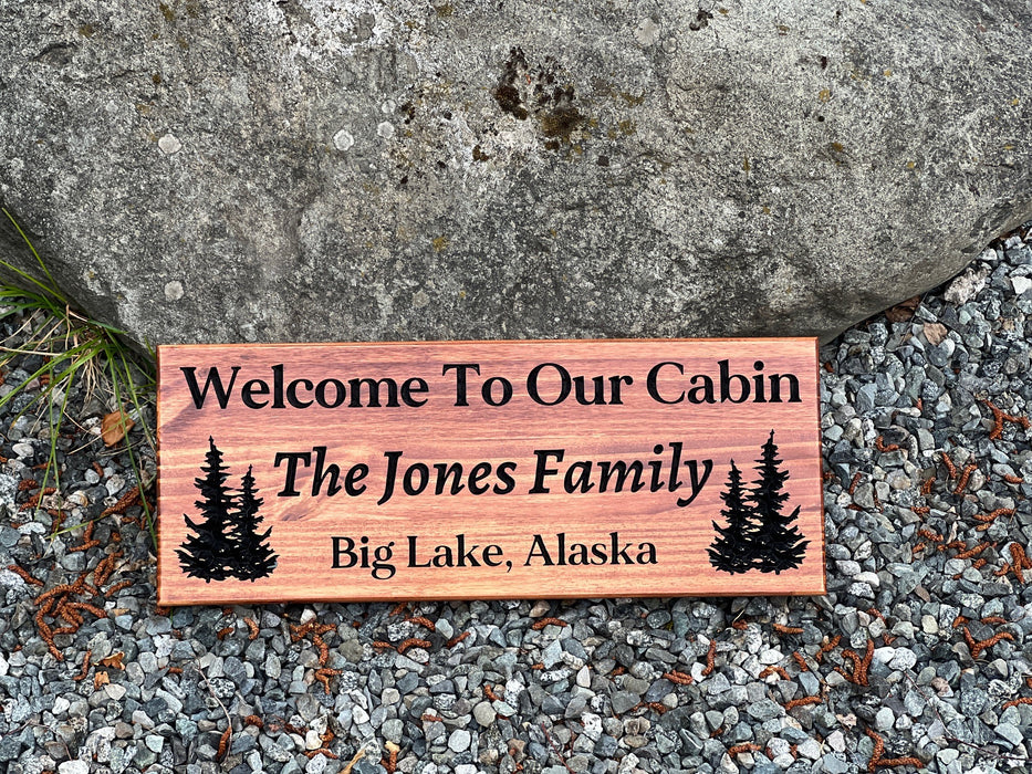 Rustic Cabin Welcome SIgn