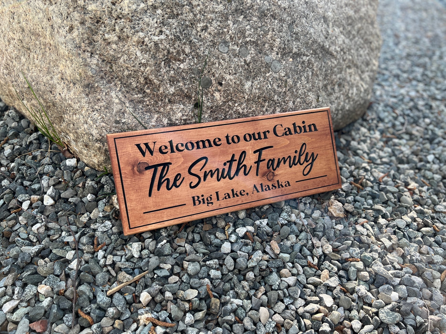Rustic Modern Welcome Family Sign — Chugach Wood Co.